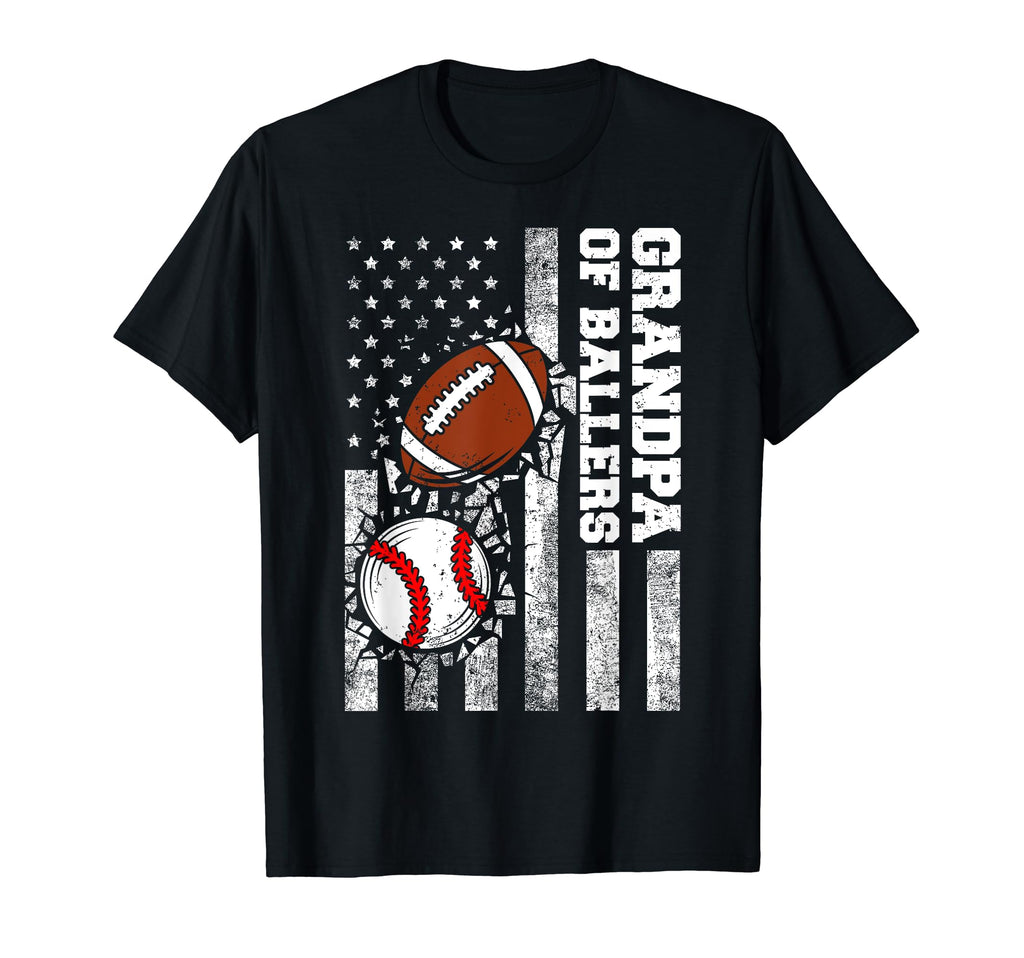Grandpa Ballers Funny Usa Flag T-Shirt - Streetwear Style Men Women - T-Shirt, Sweatshirt, Hoodie