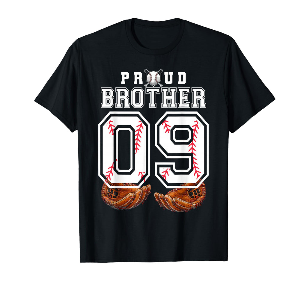Proud Brother Baseball Player Number 9 T-Shirt - Aesthetic Graphic Unisex - T-Shirt, Sweatshirt, Hoodie
