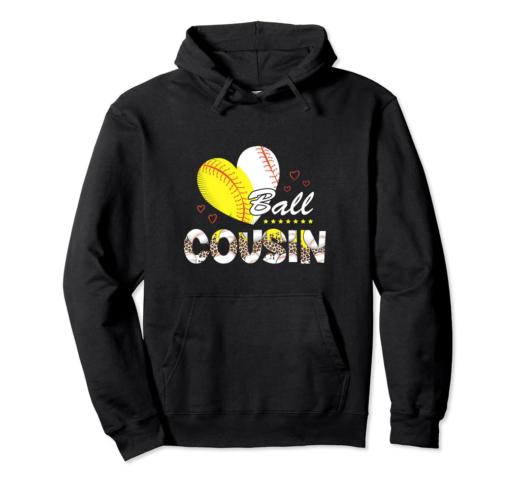 Cousin Both Baseball Softball Mothers Day Hoodie - Trendy Graphic Unisex - T-Shirt, Sweatshirt, Hoodie