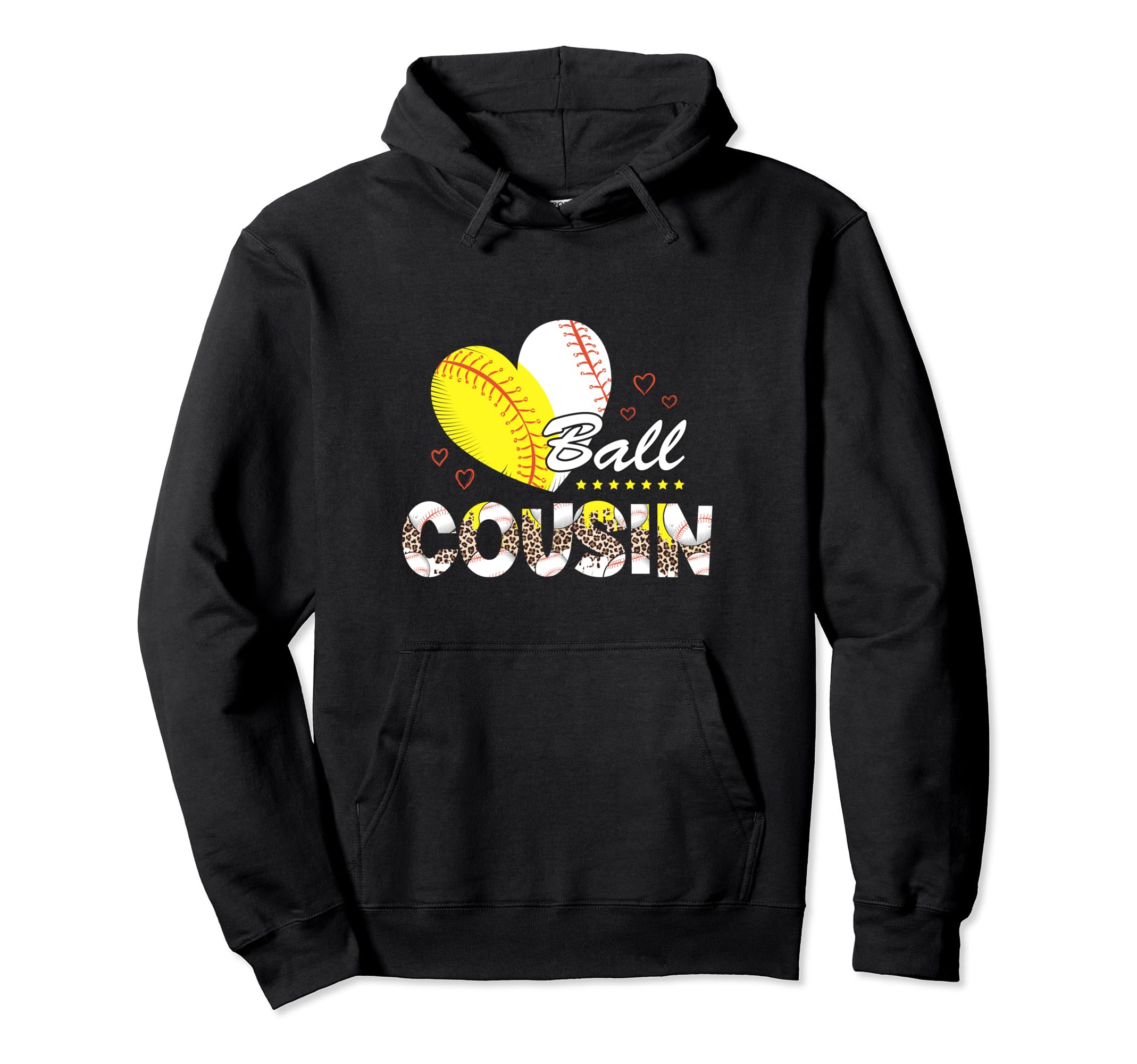 Cousin Both Baseball Softball Mothers Day Hoodie - Trendy Graphic Unisex - T-Shirt, Sweatshirt, Hoodie