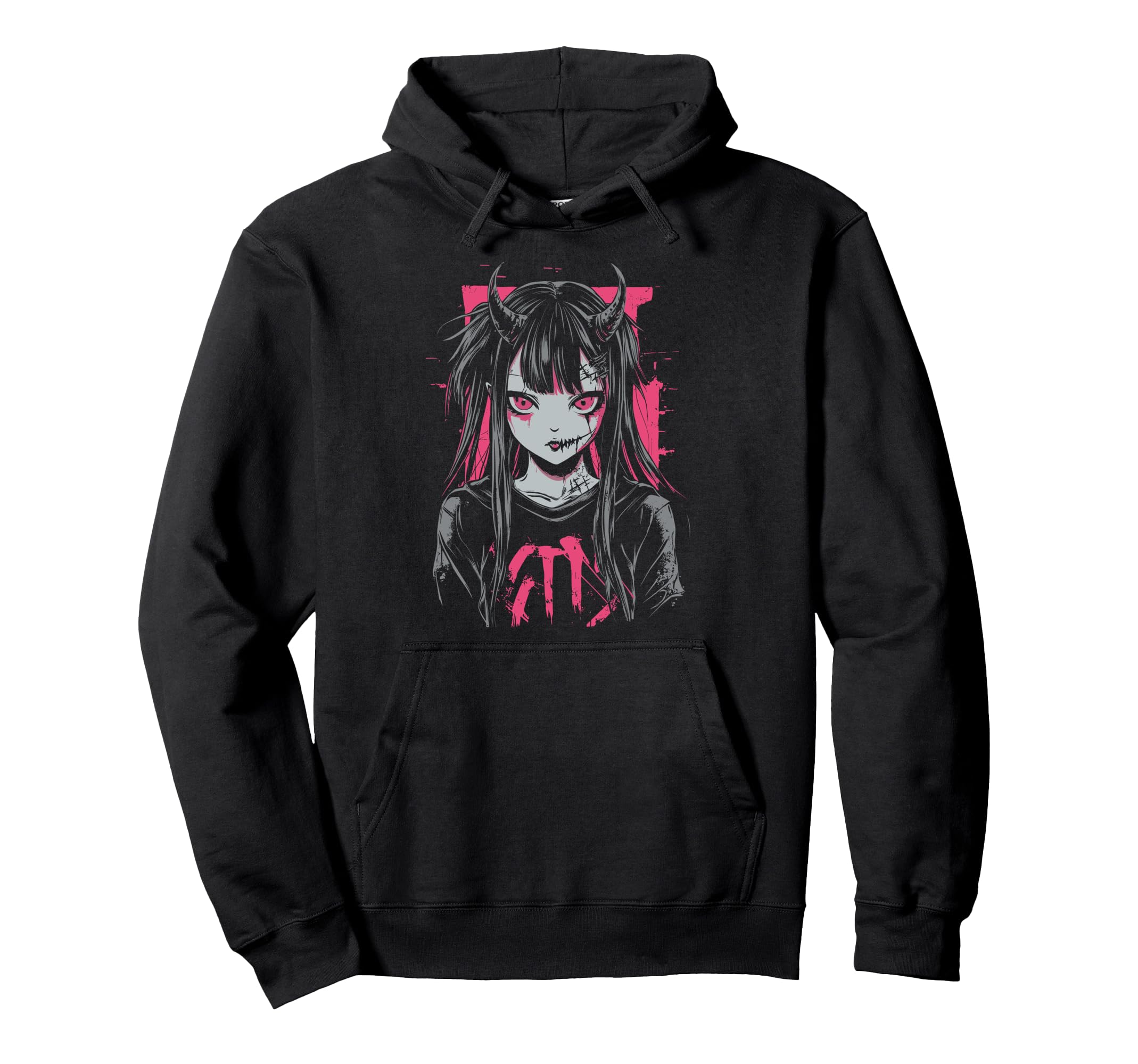 Anime Horror Aesthetic Vaporwave Hoodie - Streetwear Style for Adults - T-Shirt, Sweatshirt, Hoodie