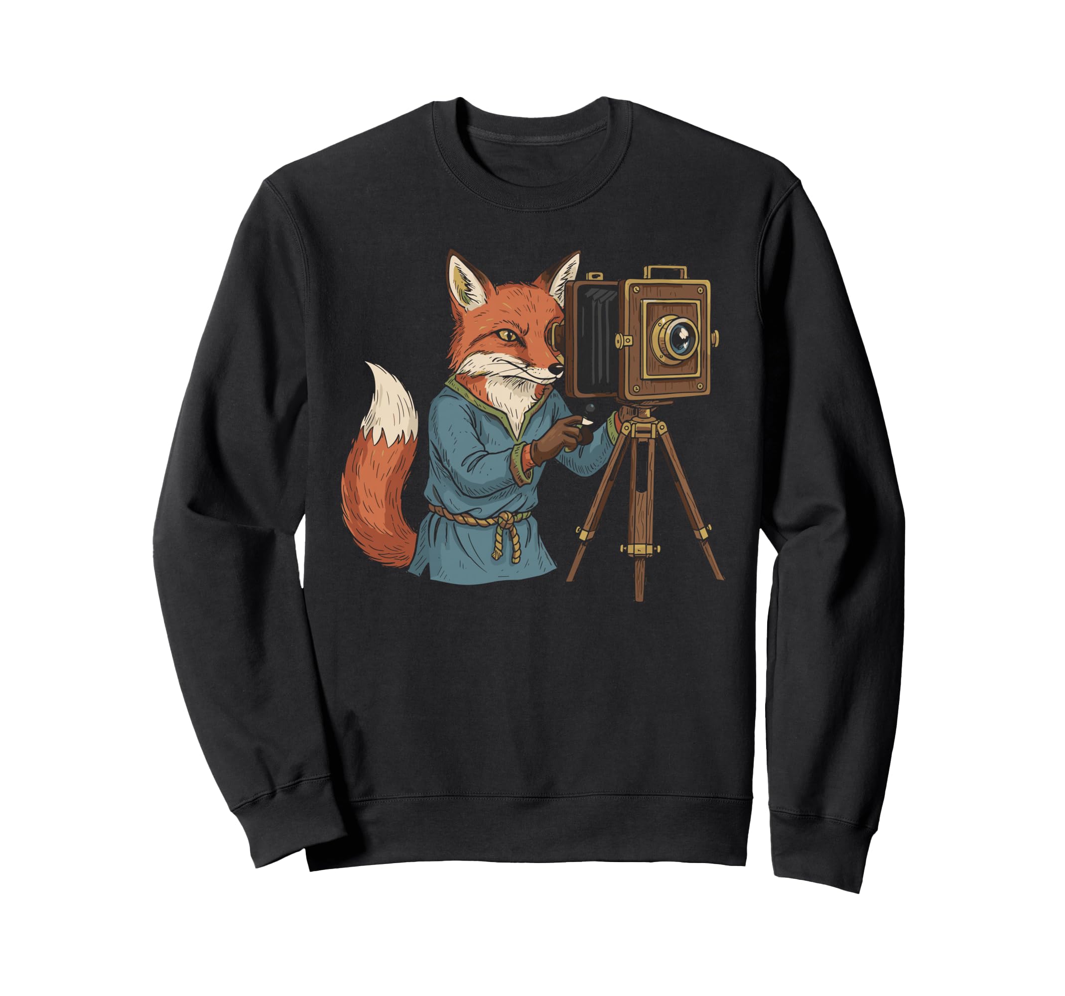 Photographer Fox Capturing Moments Sweatshirt - Novelty Apparel Men Women - T-Shirt, Sweatshirt, Hoodie