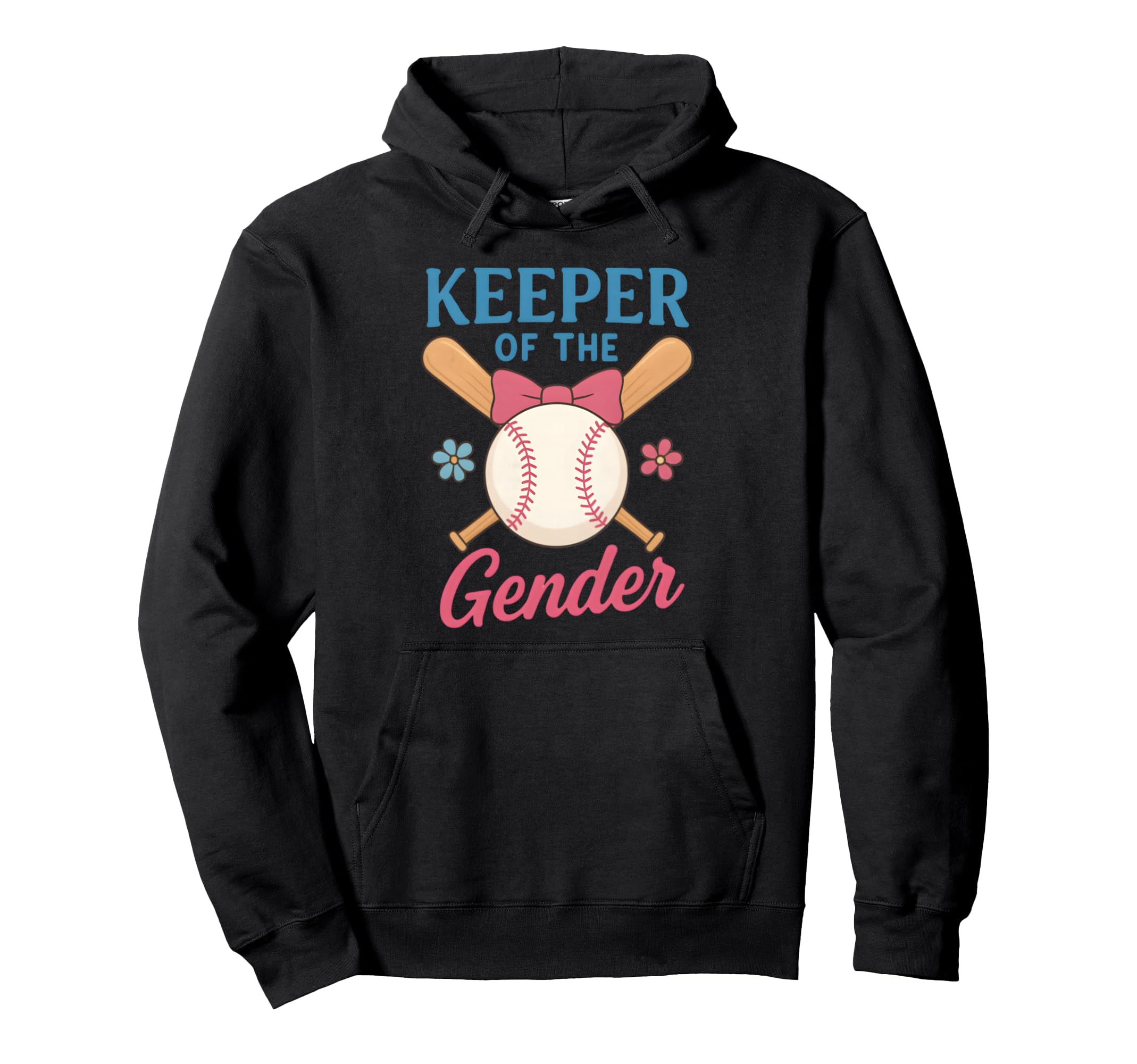 Keeper Gender Baseball Or Bows Funny Hoodie - Custom Art Print for Adults - T-Shirt, Sweatshirt, Hoodie