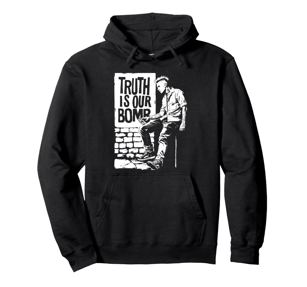 Punk Rock 90S Grunge Distressed Hoodie - Casual Everyday Wear Men Women - T-Shirt, Sweatshirt, Hoodie