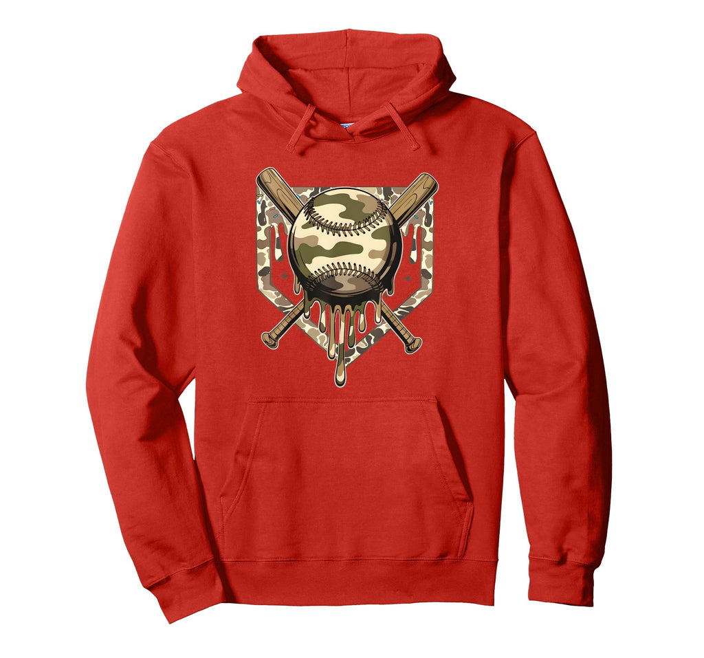 Dripping Baseball Camo Camouflage Hoodie - Custom Art Print for Adults - T-Shirt, Sweatshirt, Hoodie