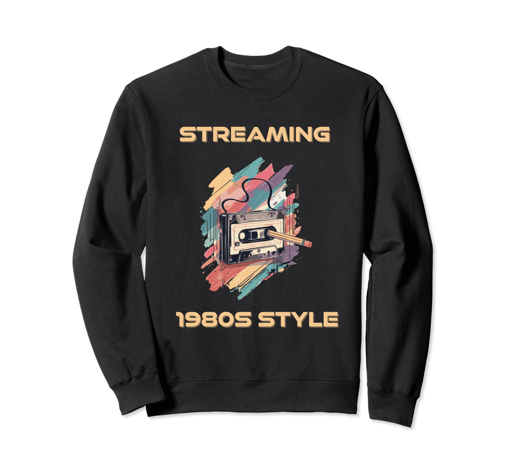 1980S 80S Music Cassette Tape Sweatshirt - Fun Novelty Design Men Women - T-Shirt, Sweatshirt, Hoodie