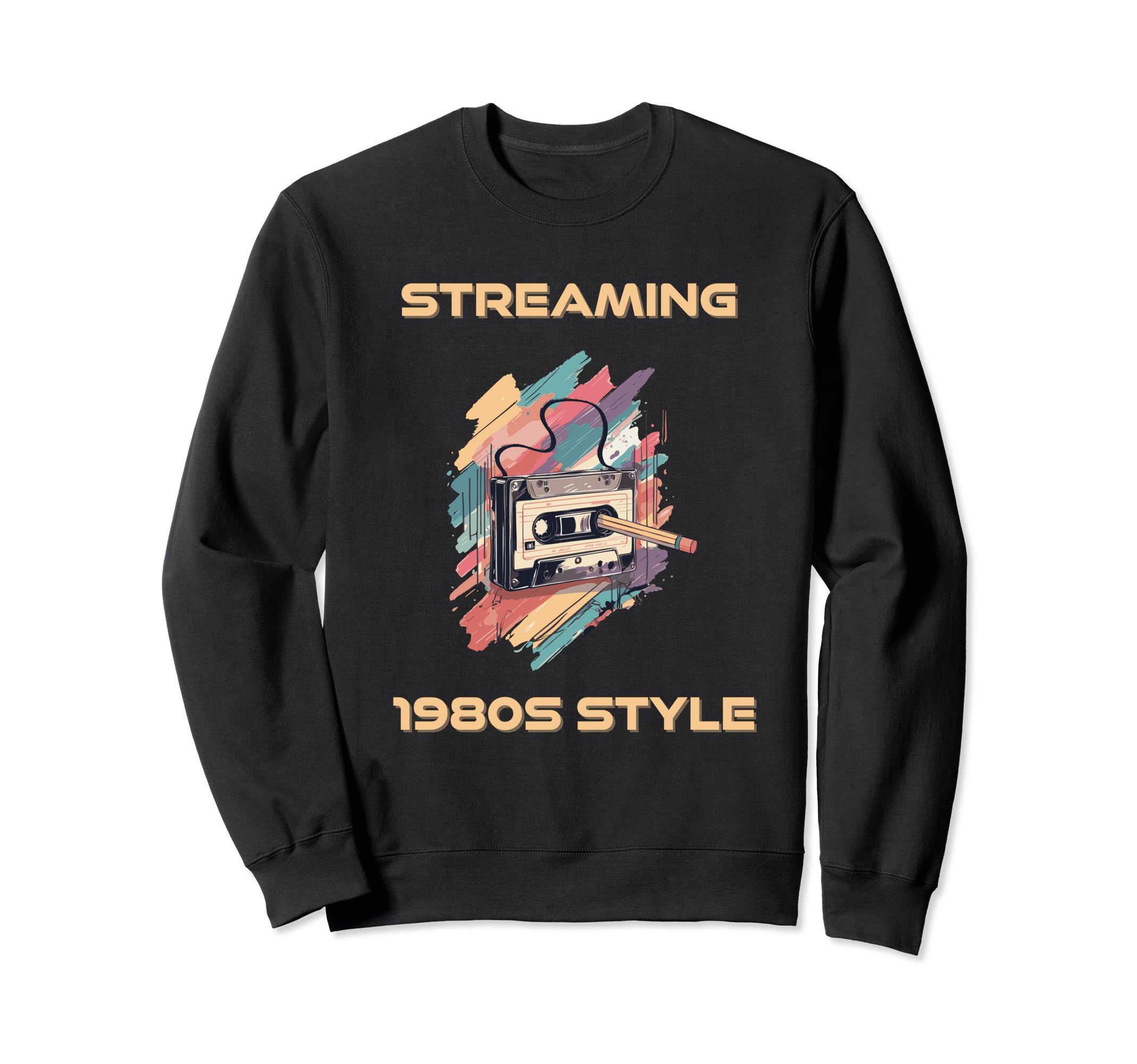 1980S 80S Music Cassette Tape Sweatshirt - Fun Novelty Design Men Women - T-Shirt, Sweatshirt, Hoodie