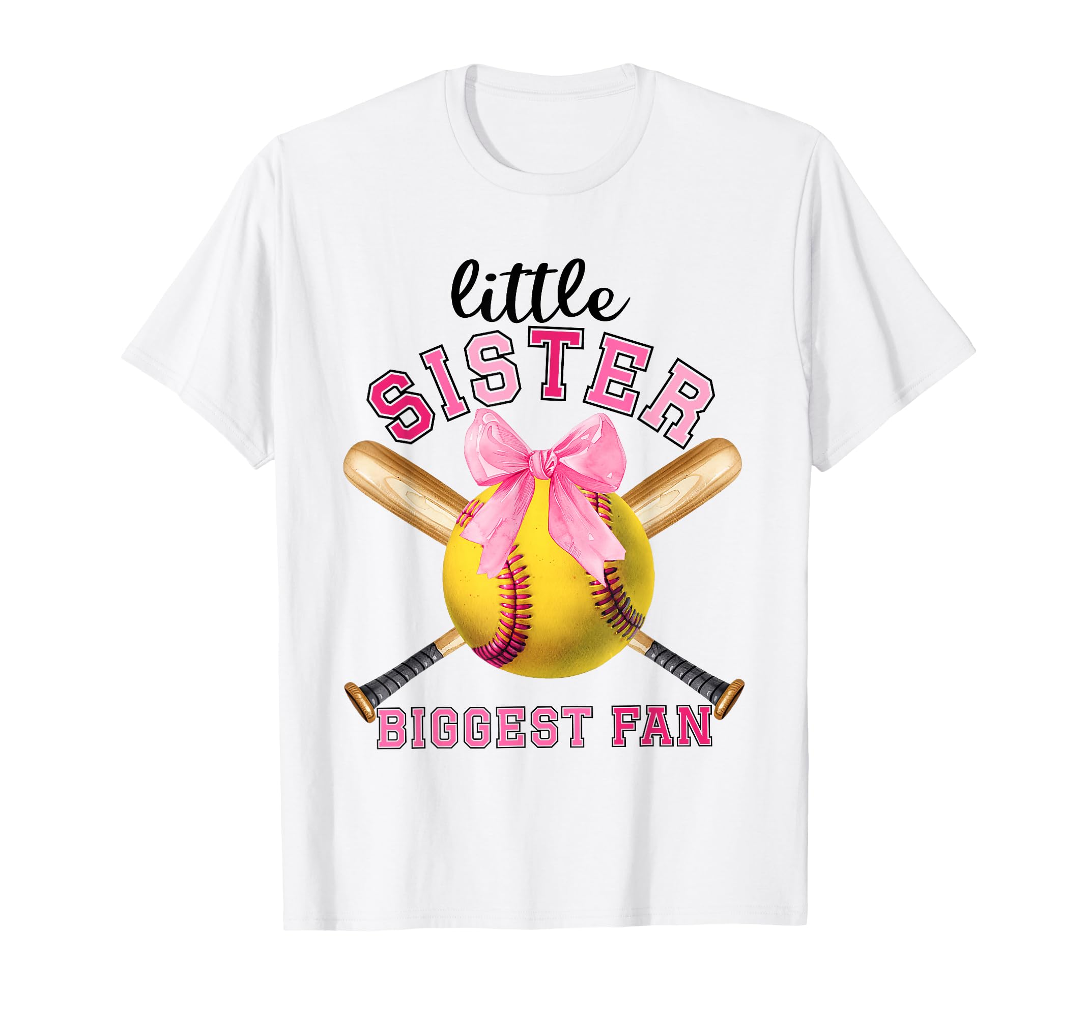 Little Sister Biggest Fan Funny T-Shirt - Casual Everyday Wear Unisex - T-Shirt, Sweatshirt, Hoodie