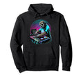 Vaporwave Aesthetic Sloth Dj Synthwave Hoodie - Novelty Apparel Men Women - T-Shirt, Sweatshirt, Hoodie
