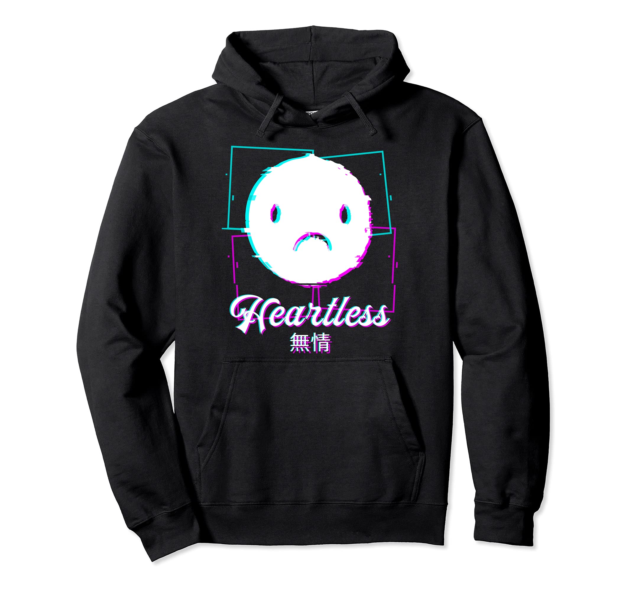 Heartless Aesthetic Vaporwave Japan Hoodie - Unique Graphic for Adults - T-Shirt, Sweatshirt, Hoodie