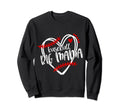 Baseball Big Mama Distressed Heart Sweatshirt - Novelty Apparel for Adults - T-Shirt, Sweatshirt, Hoodie