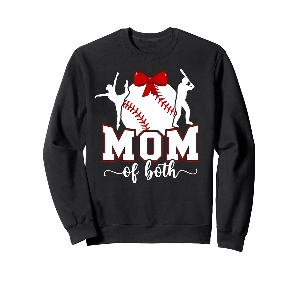 Mom Both Proud Baseball And Dance Mom Sweatshirt - Unique Graphic Men Women - T-Shirt, Sweatshirt, Hoodie
