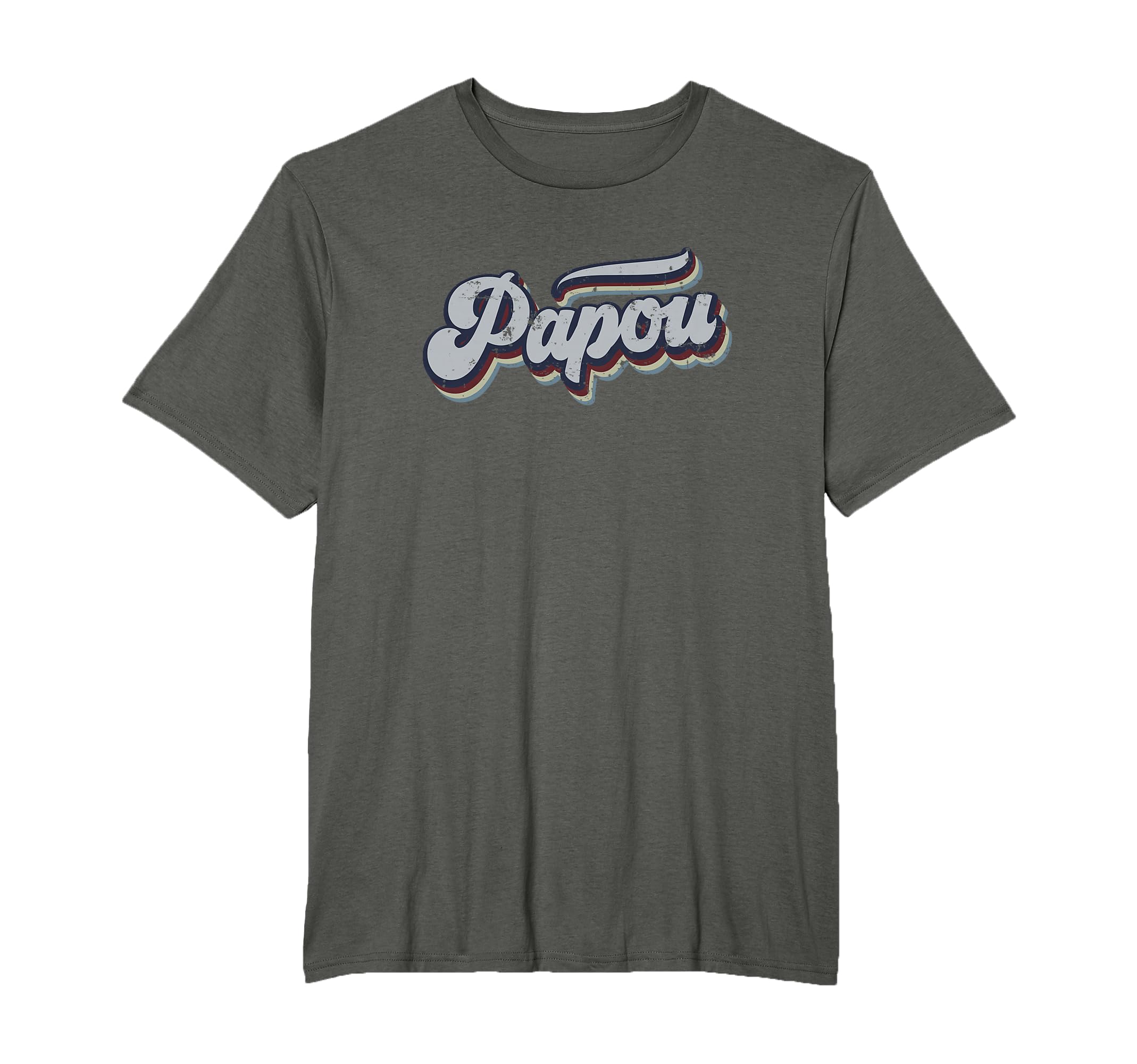 Papou Distressed Rainbow Gift T-Shirt - Graphic Print Unisex - T-Shirt, Sweatshirt, Hoodie