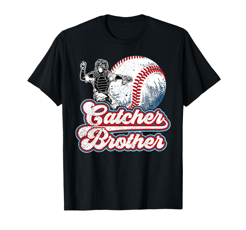 Baseball Catcher Brother Proud T-Shirt - Trendy Graphic for Adults - T-Shirt, Sweatshirt, Hoodie