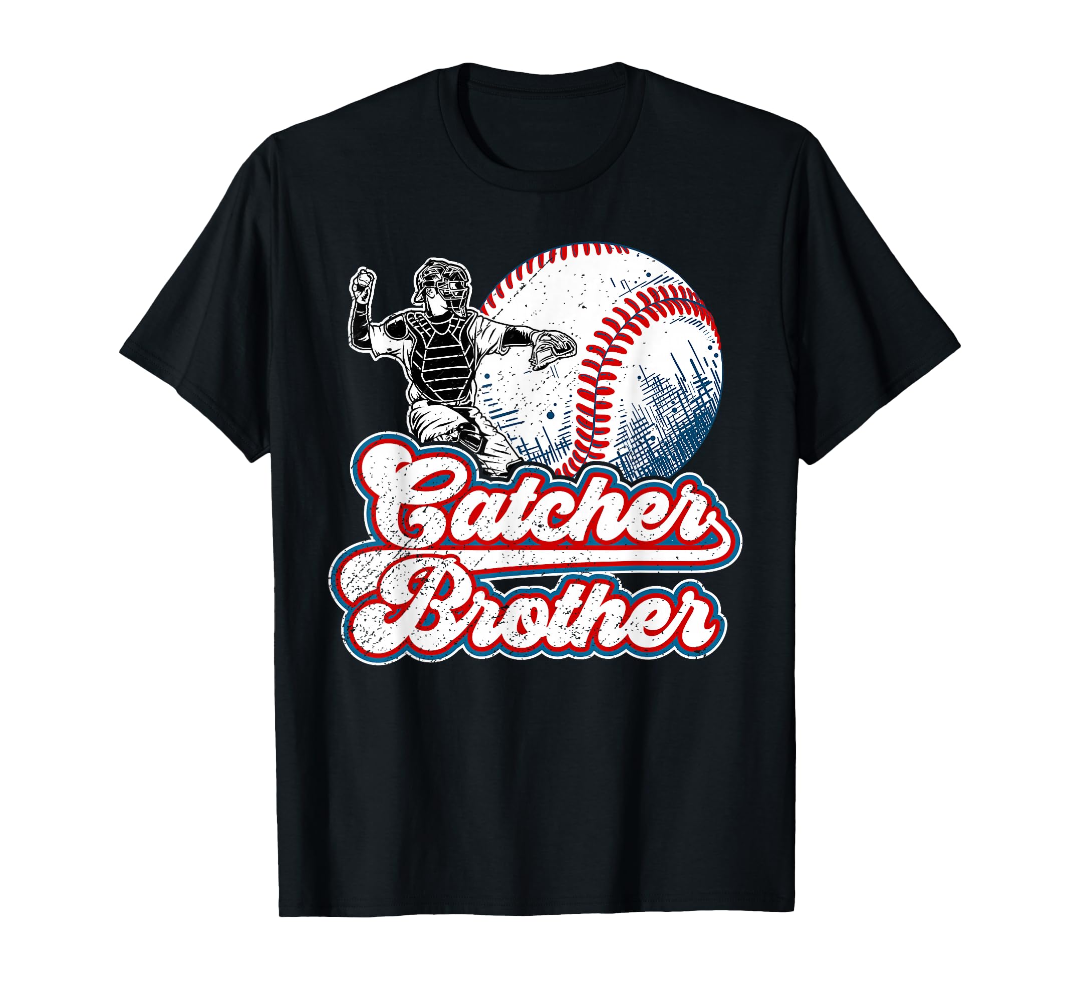 Baseball Catcher Brother Proud T-Shirt - Trendy Graphic for Adults - T-Shirt, Sweatshirt, Hoodie