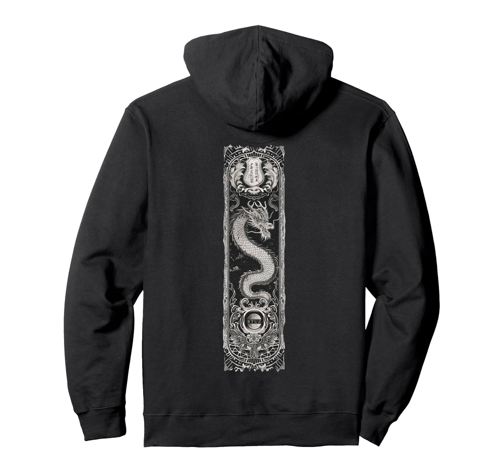 Aesthetic Back Dragon Y2K Streetwear Hoodie - Custom Art Print for Adults - T-Shirt, Sweatshirt, Hoodie