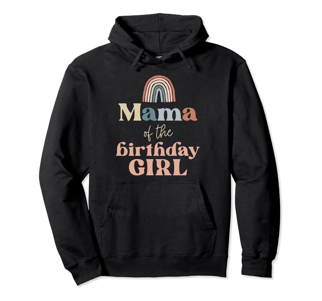 Mama Birthday Boho Rainbow Party Hoodie - Casual Everyday Wear Men Women - T-Shirt, Sweatshirt, Hoodie