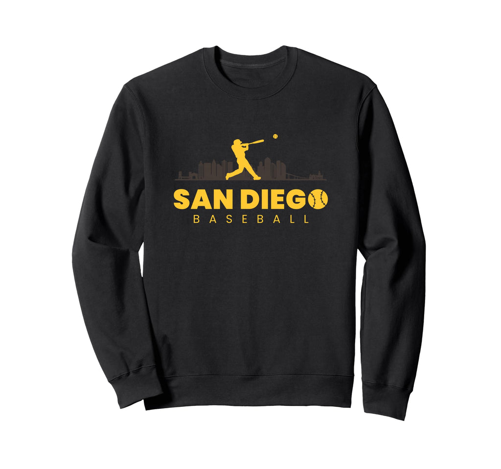 San Diego Baseball City Skyline Sweatshirt - Unique Graphic for Adults - T-Shirt, Sweatshirt, Hoodie