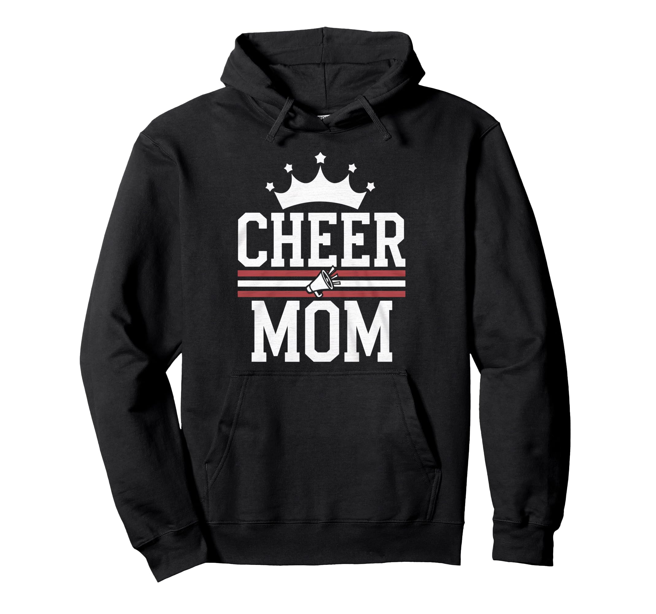 Cheer Mom Mother Bow Cheerleader Hoodie - Casual Everyday Wear for Adults - T-Shirt, Sweatshirt, Hoodie