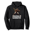 Bigfoot Baseball Dad Sasquatch Baseball Hoodie - Trendy Graphic for Adults - T-Shirt, Sweatshirt, Hoodie