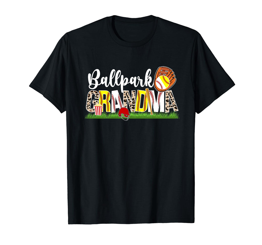 Ballpark Grandma Softball Baseball T-Shirt - Fun Novelty Design for Adults - T-Shirt, Sweatshirt, Hoodie