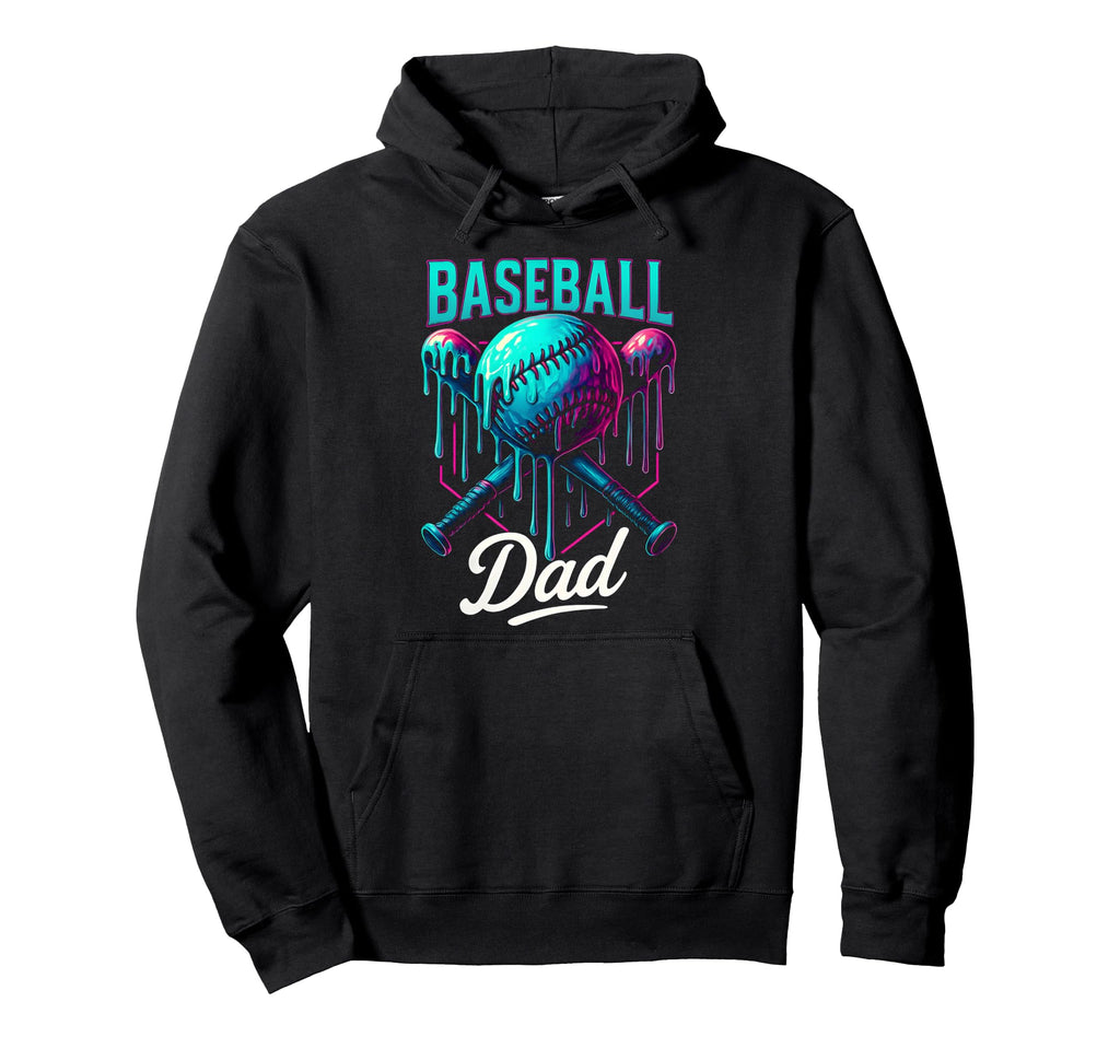 Baseball Drip Dad Ice Cream Drip Hoodie - Casual Everyday Wear Unisex - T-Shirt, Sweatshirt, Hoodie