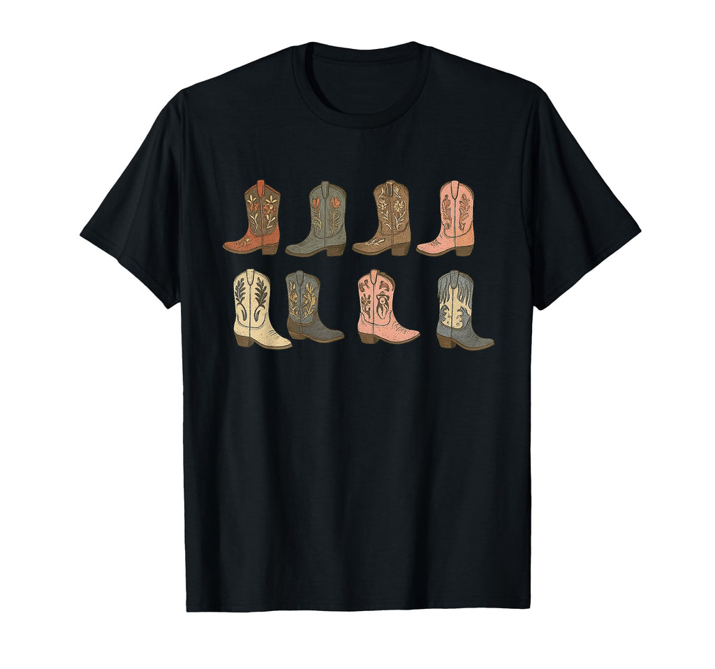 Country Cowgirl Boots Cowboy Western T-Shirt - Unique Graphic for Adults - T-Shirt, Sweatshirt, Hoodie