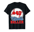 Baseball Baller Player Number 40 Mom T-Shirt - Trendy Graphic for Adults - T-Shirt, Sweatshirt, Hoodie