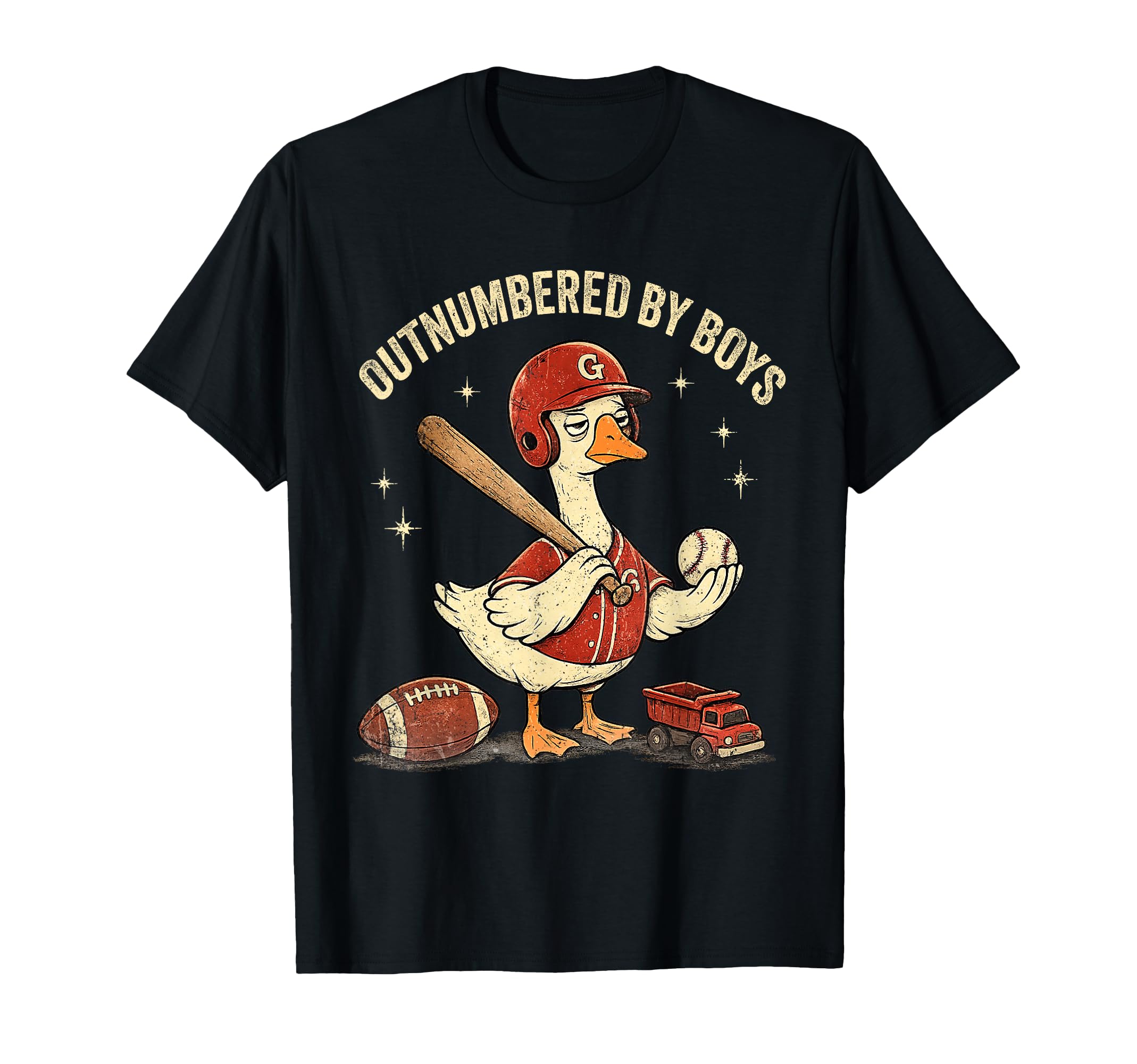 Funny Mom Goose Outnumbered Baseball T-Shirt - Aesthetic Graphic for Adults - T-Shirt, Sweatshirt, Hoodie