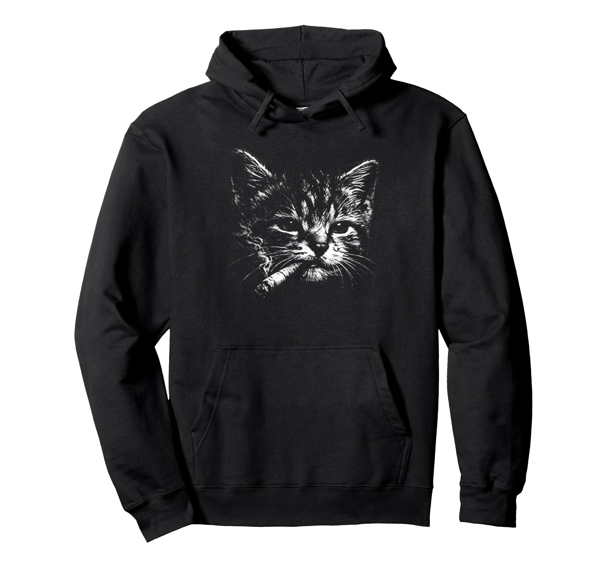 Cigarette Kitten Funny Grunge Y2K Hoodie - Casual Everyday Wear Men Women - T-Shirt, Sweatshirt, Hoodie