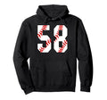 Baseball Mom 58 Jersey Baseball Favorite Hoodie - Streetwear Style Unisex - T-Shirt, Sweatshirt, Hoodie