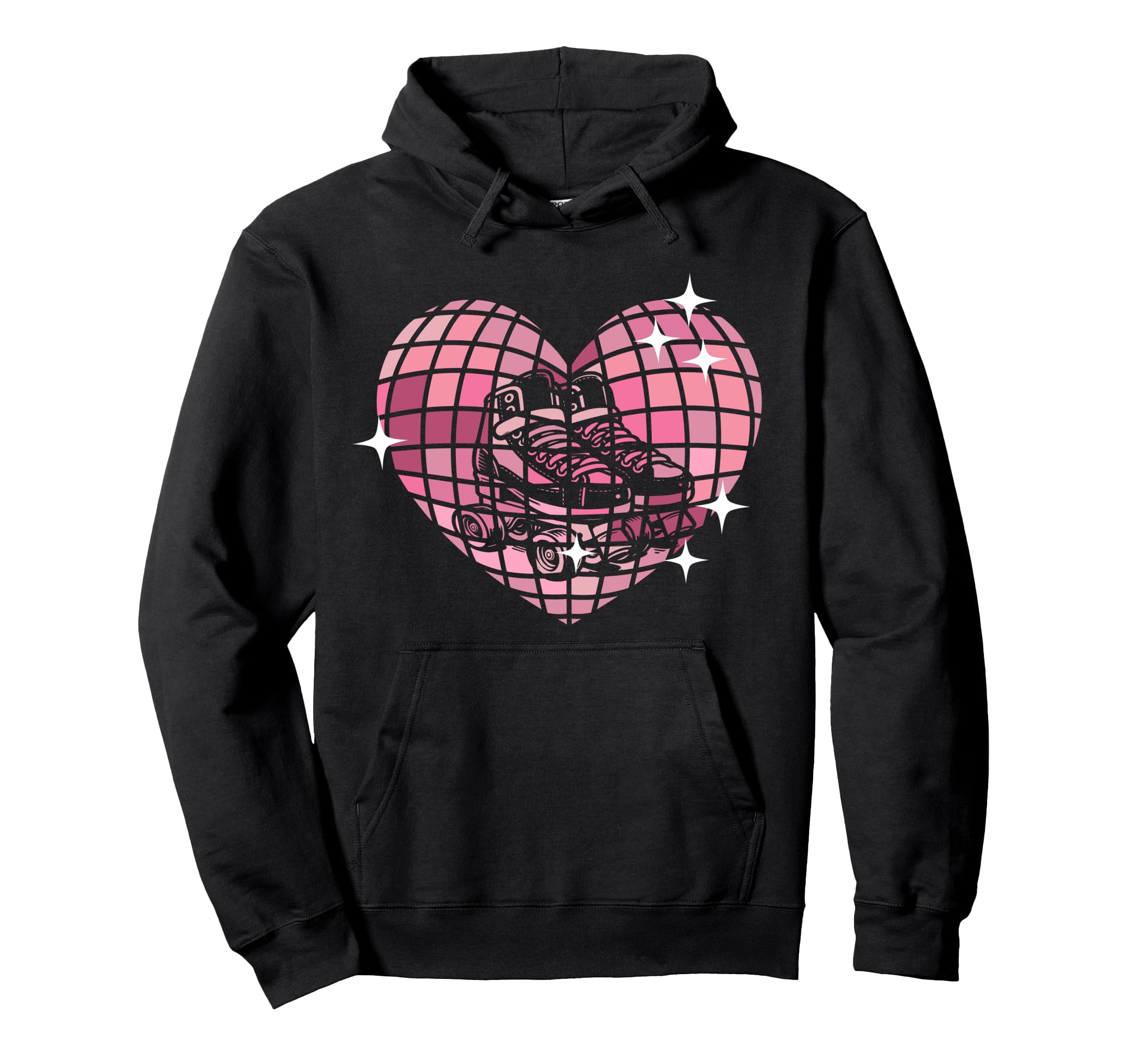 Roller Skating Skate 1970S Disco Ball Hoodie - Custom Art Print for Adults - T-Shirt, Sweatshirt, Hoodie