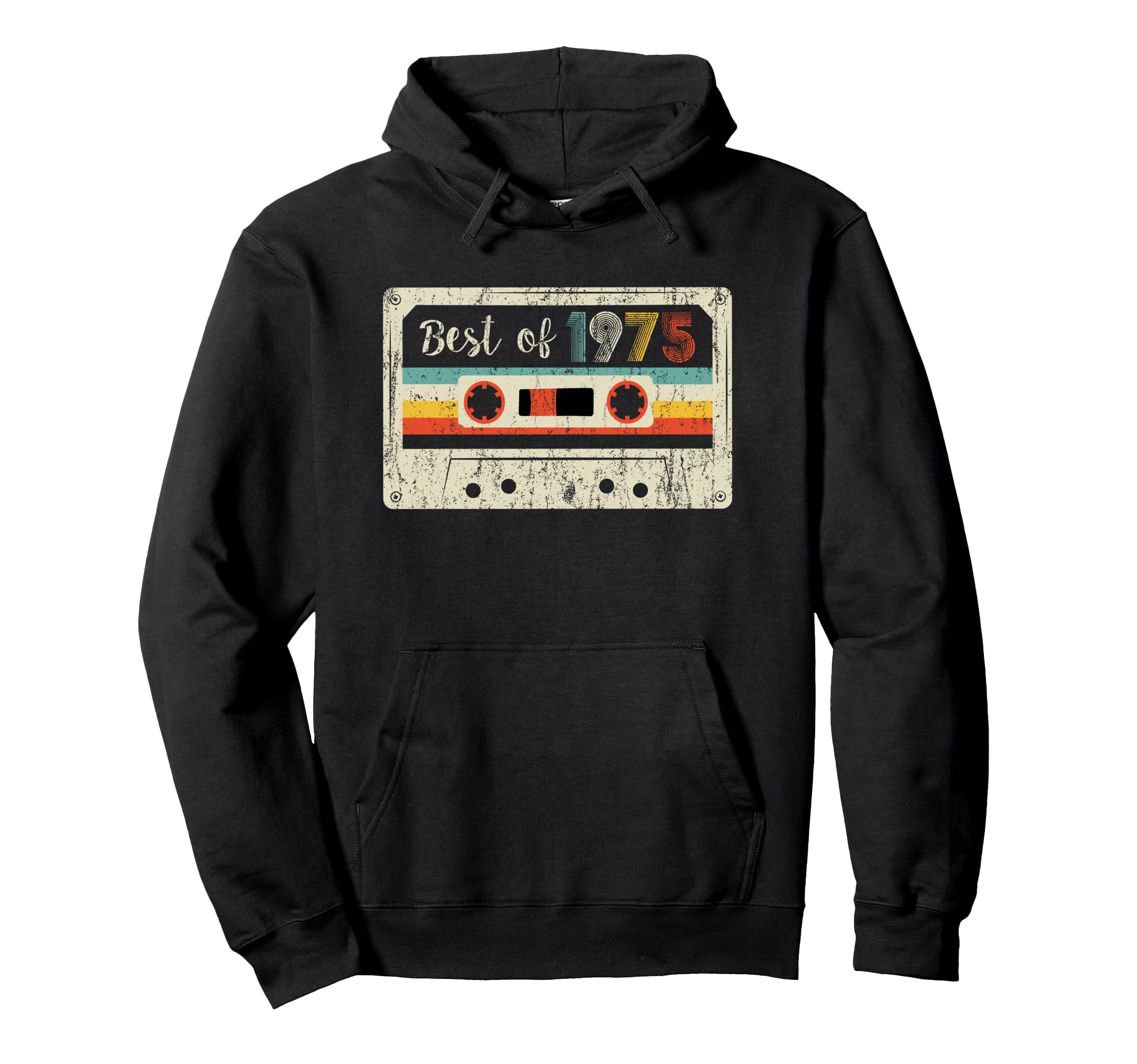 Best 1975 1975 Cassette Tape Birthday Hoodie - Minimalist Print Men Women - T-Shirt, Sweatshirt, Hoodie