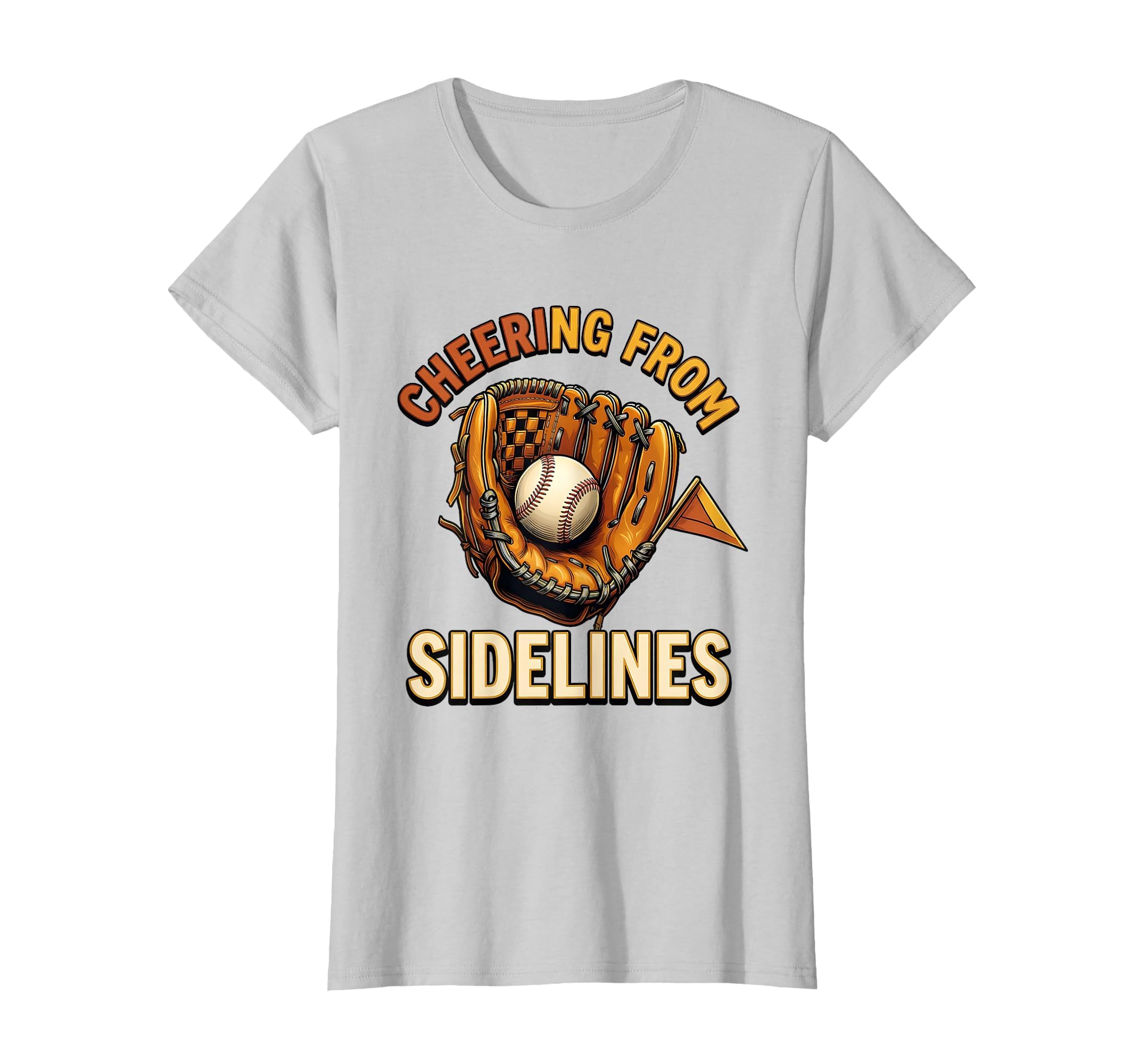 Cheering From Sidelines Mom T-Shirt - Casual Everyday Wear Men Women - T-Shirt, Sweatshirt, Hoodie