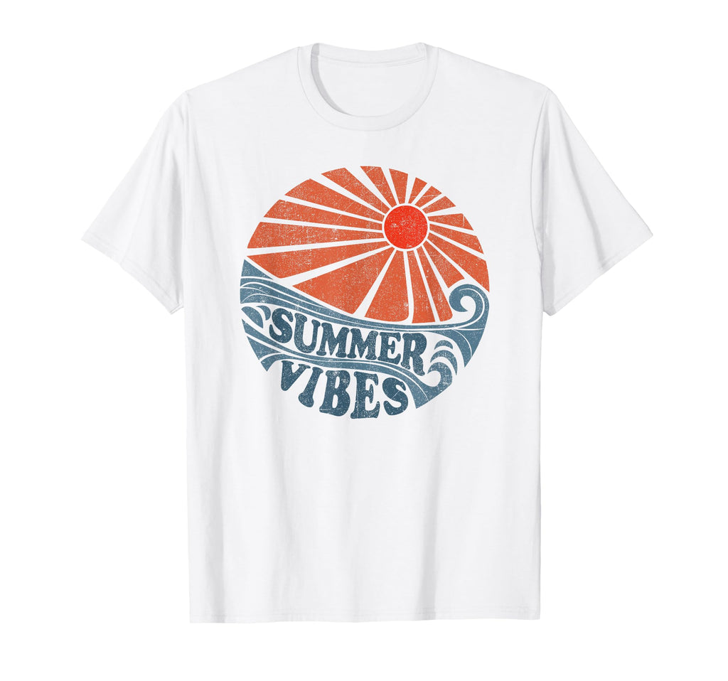 Summer Vibes 70S Beach Vacation Womens T-Shirt - Unique Graphic Unisex - T-Shirt, Sweatshirt, Hoodie