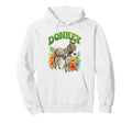 Donkey Groovy Floral Donkey Hoodie - Custom Art Print for Adults - T-Shirt, Sweatshirt, Hoodie