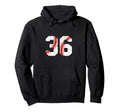 Baseball Player Jersey Number 36 36 Hoodie - Streetwear Style for Adults - T-Shirt, Sweatshirt, Hoodie
