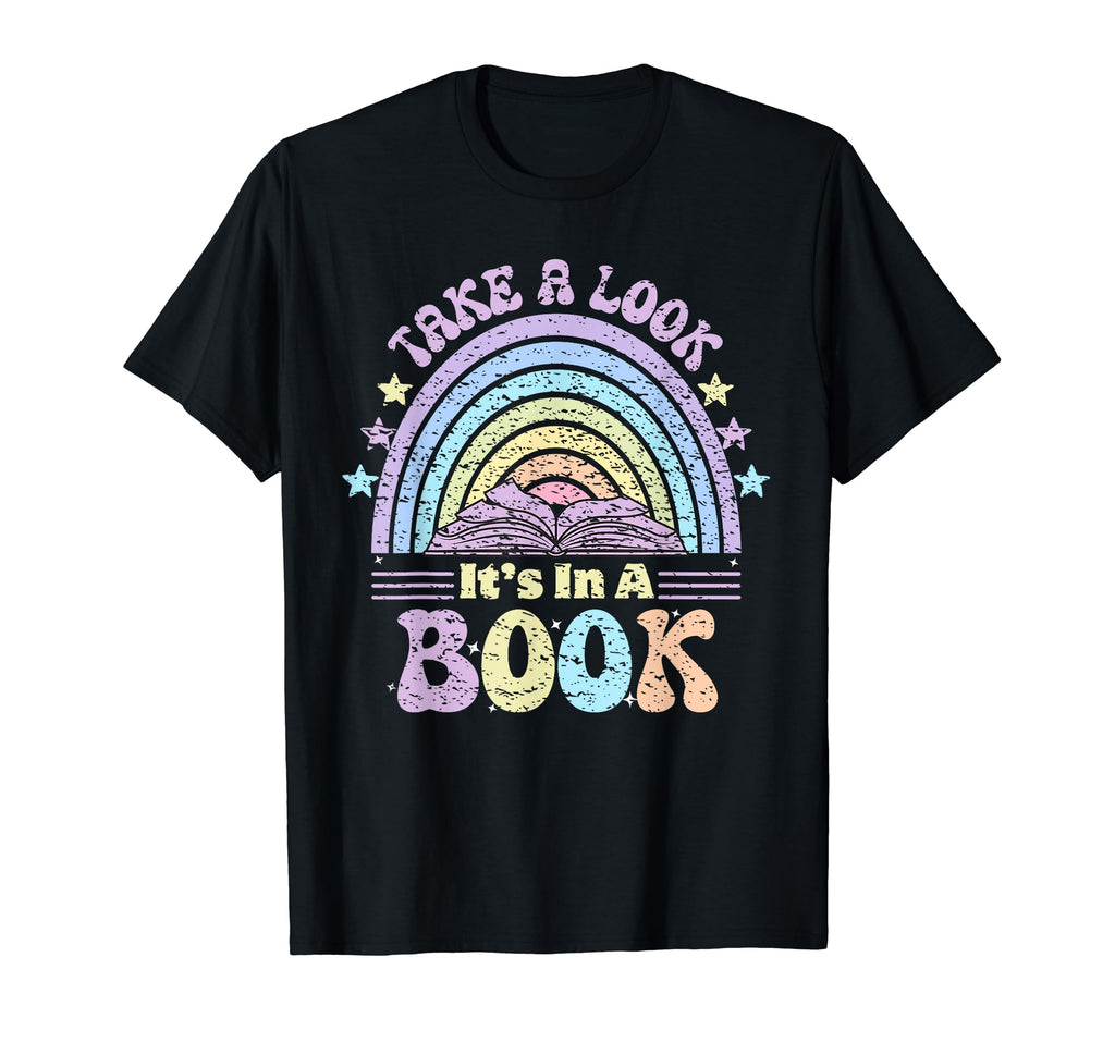 Take Its Book Reading Rainbow Book T-Shirt - Minimalist Print Men Women - T-Shirt, Sweatshirt, Hoodie