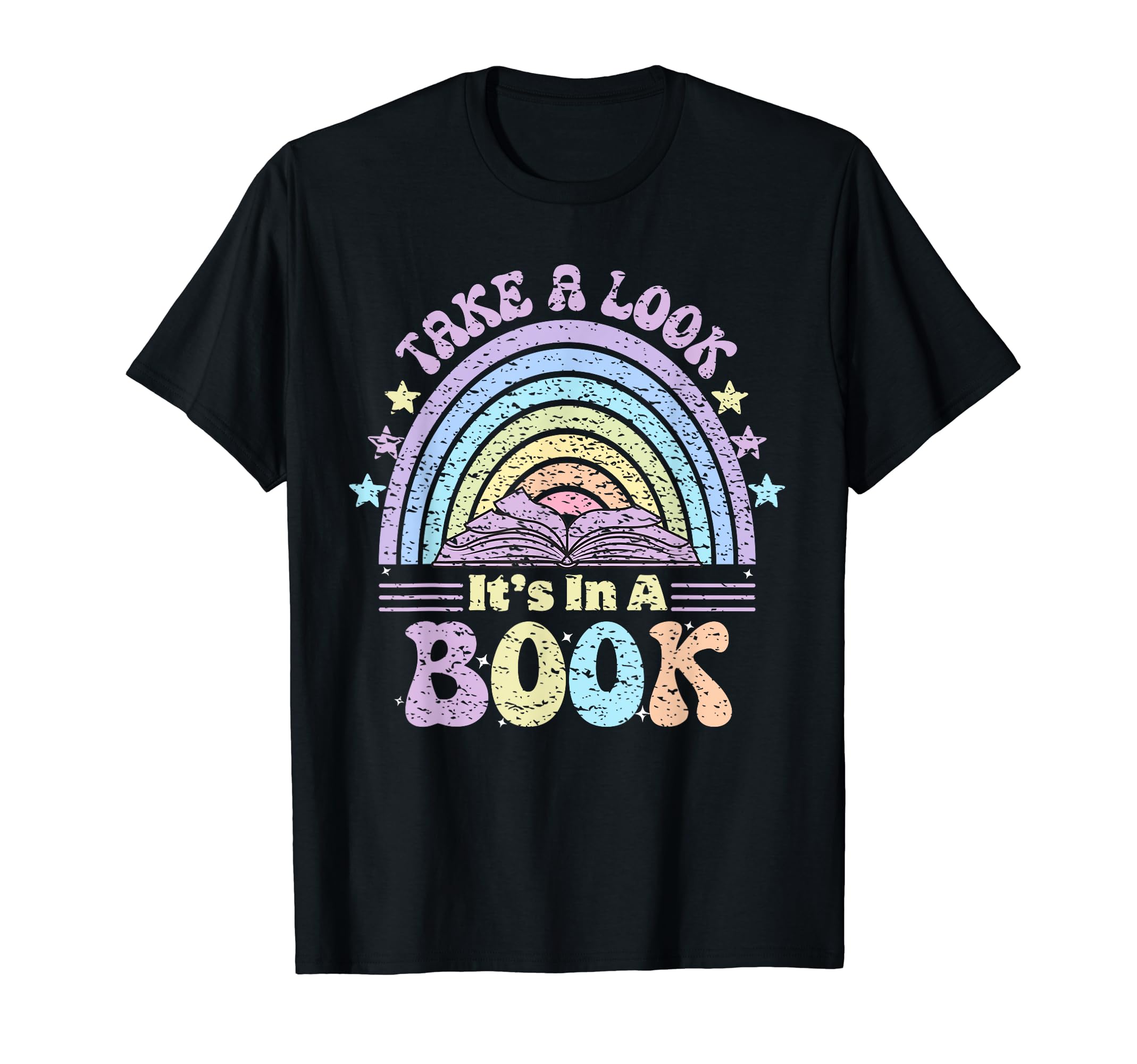 Take Its Book Reading Rainbow Book T-Shirt - Minimalist Print Men Women - T-Shirt, Sweatshirt, Hoodie