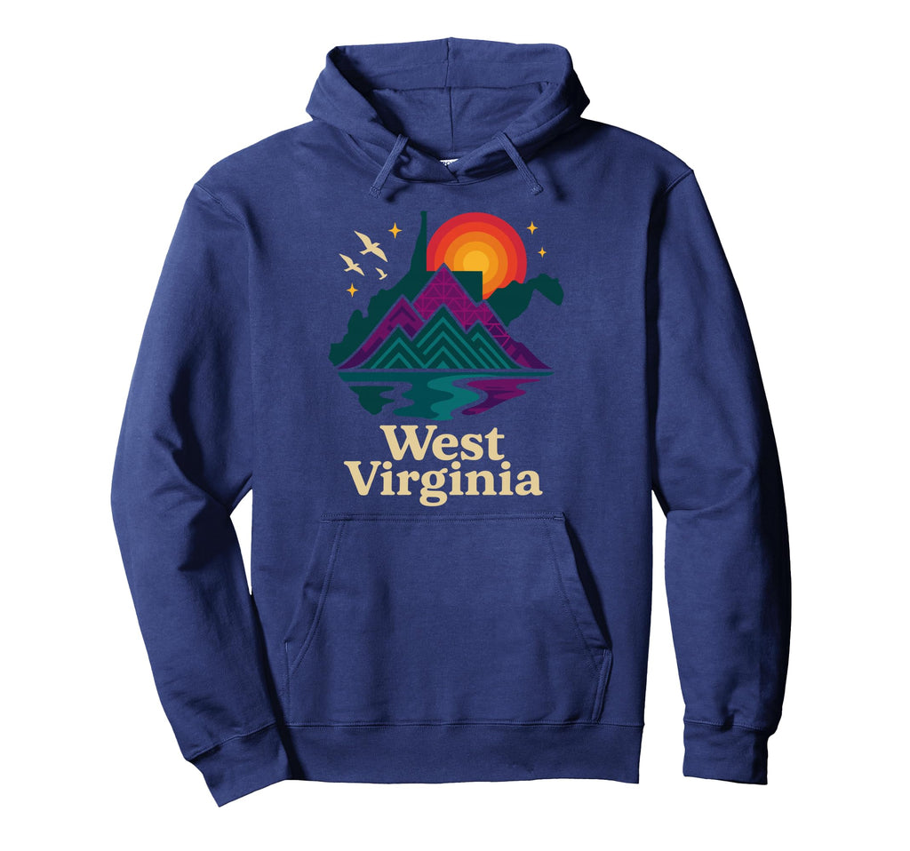 West Virginia Wv Day Sunrise Mountains Hoodie - Custom Art Print Men Women - T-Shirt, Sweatshirt, Hoodie