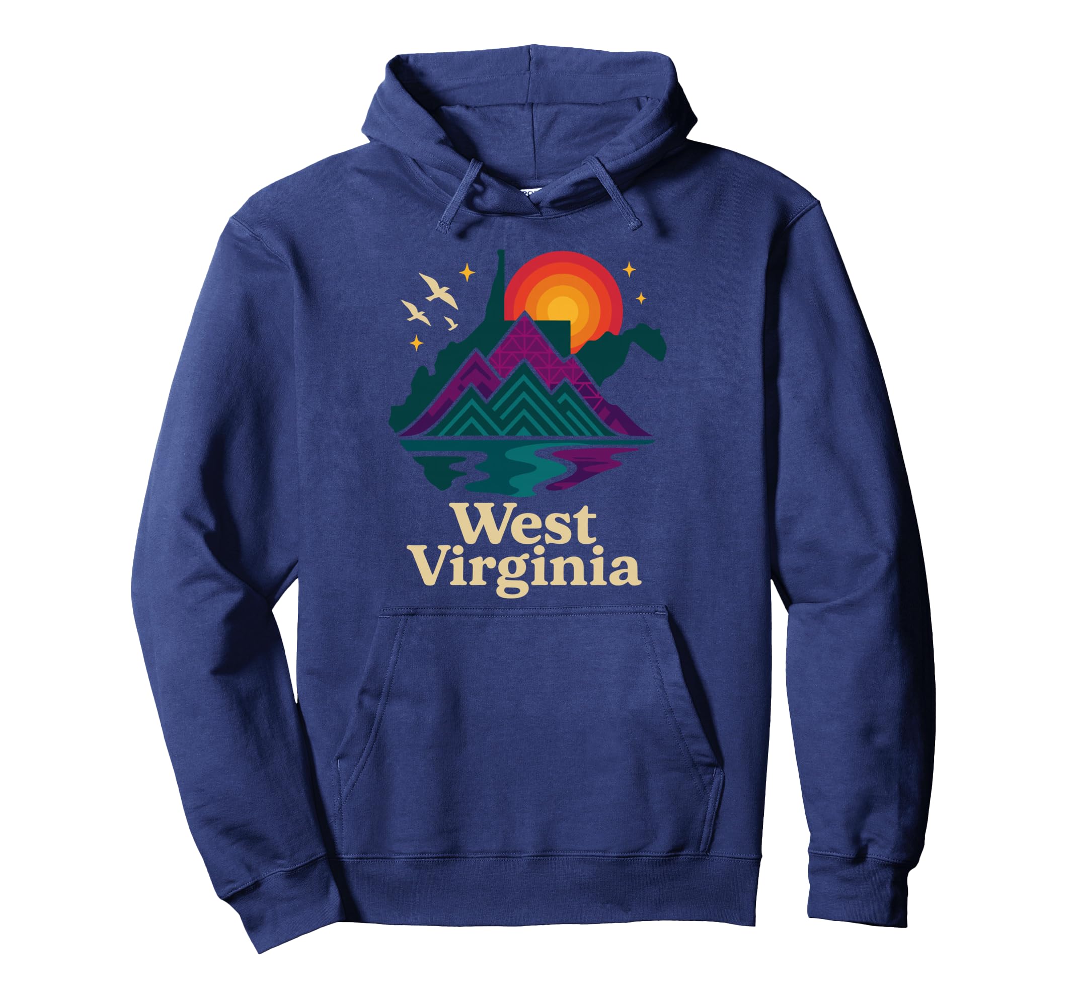 West Virginia Wv Day Sunrise Mountains Hoodie - Custom Art Print Men Women - T-Shirt, Sweatshirt, Hoodie