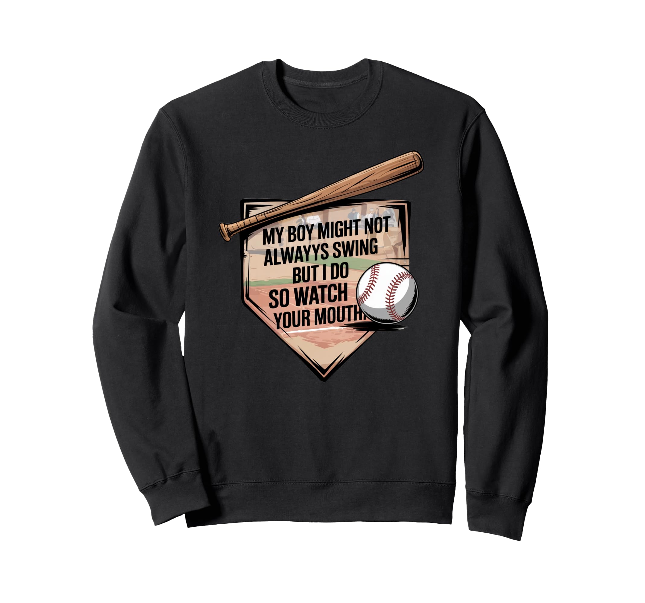 Baseball Mom Baseball Parent Sweatshirt - Custom Art Print for Adults - T-Shirt, Sweatshirt, Hoodie