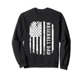 American Flag Baseball Dad Gifts Sweatshirt - Fun Novelty Design Unisex - T-Shirt, Sweatshirt, Hoodie