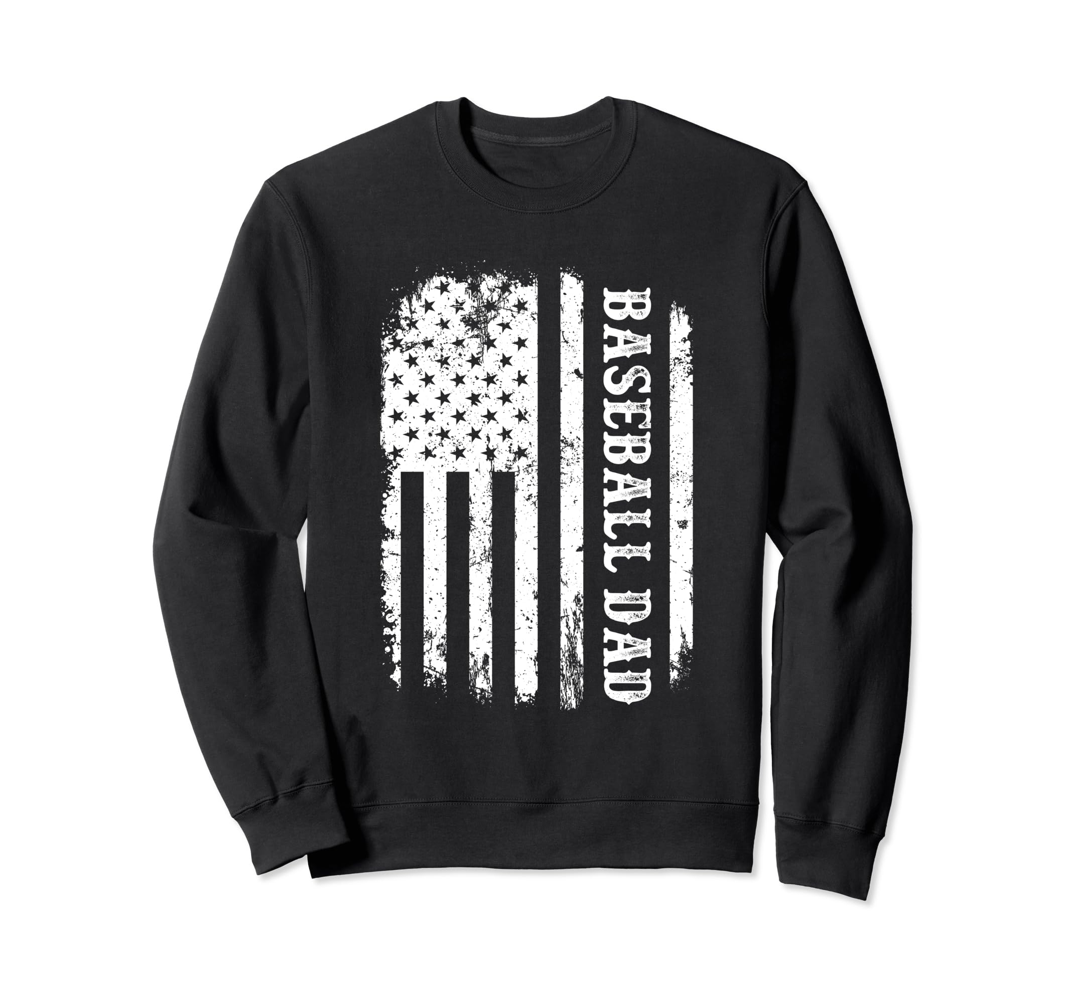 American Flag Baseball Dad Gifts Sweatshirt - Fun Novelty Design Unisex - T-Shirt, Sweatshirt, Hoodie