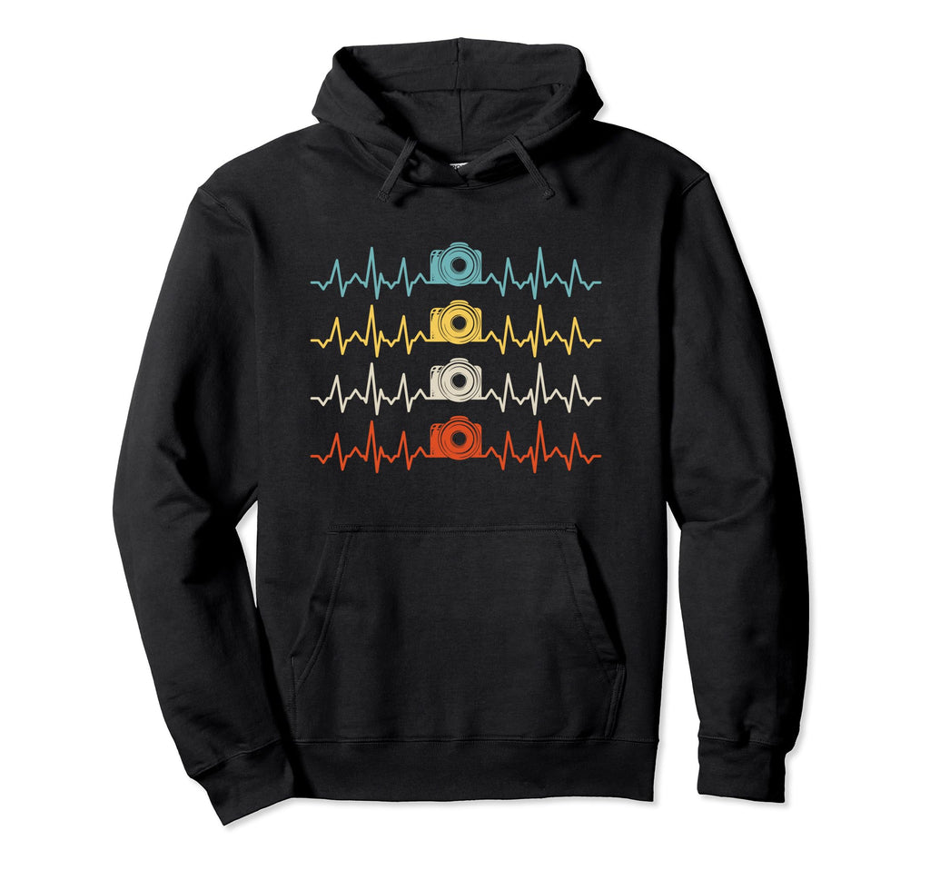 Heartbeat Photography Camera Hoodie - Custom Art Print Men Women - T-Shirt, Sweatshirt, Hoodie