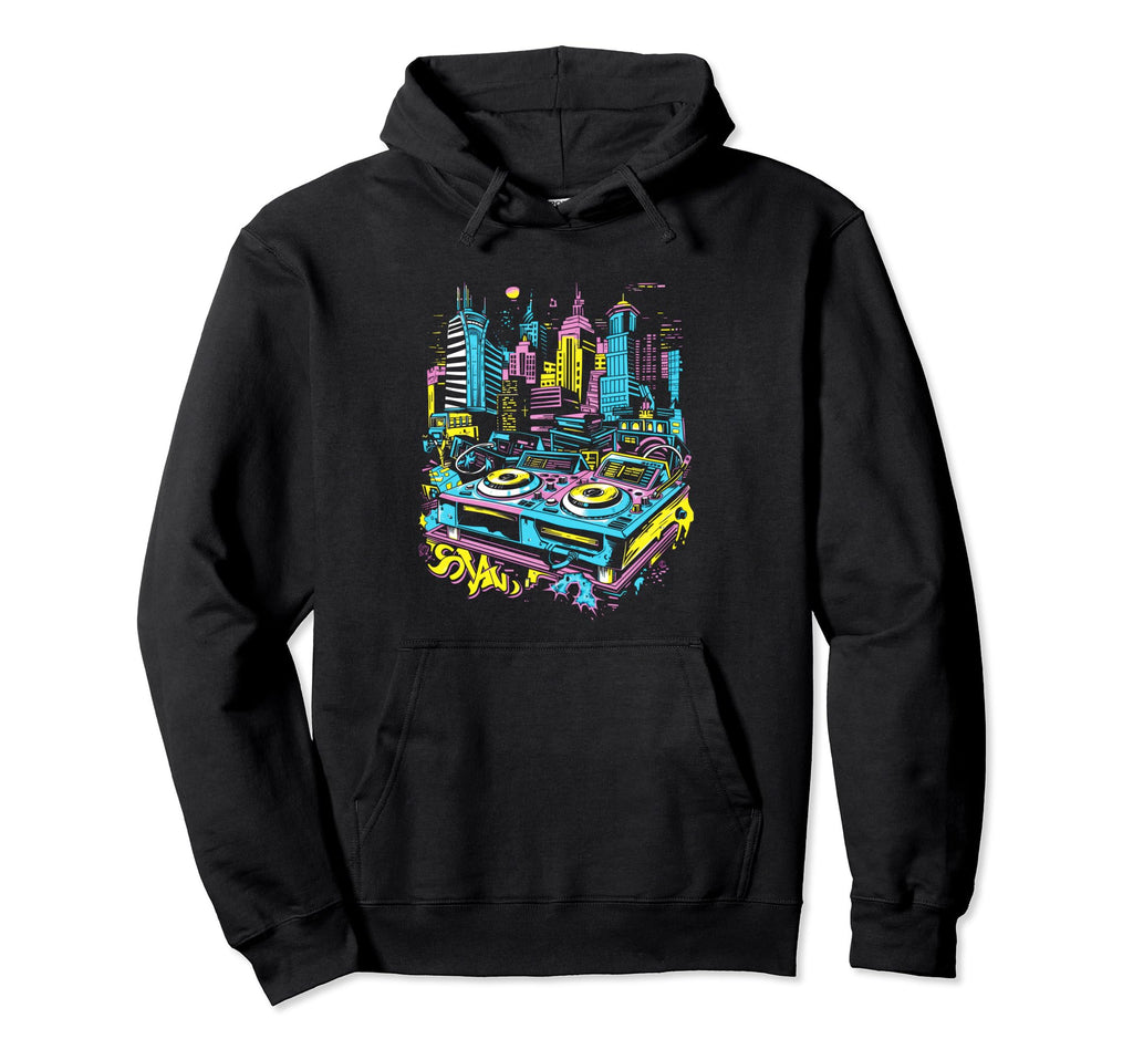 90S Hop Graffiti Oldschool Rap Boom Dj Hoodie - Fun Novelty Design Unisex - T-Shirt, Sweatshirt, Hoodie