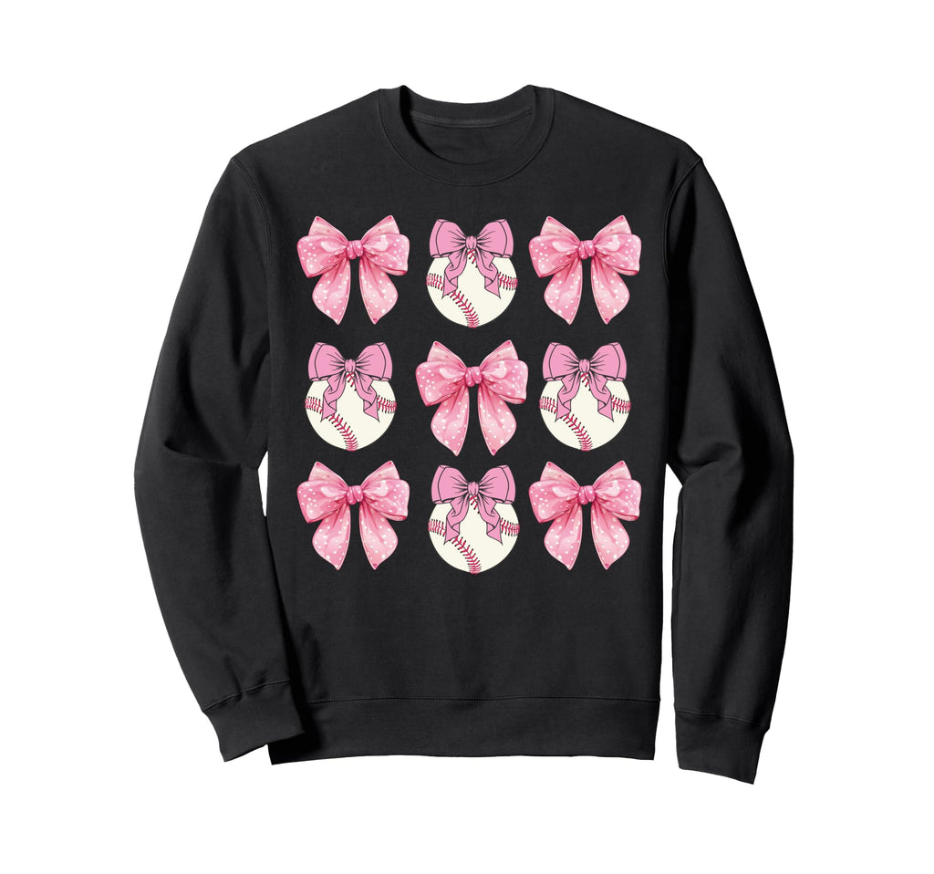 Baseball Coquette Bow Baseball Sweatshirt - Streetwear Style for Adults - T-Shirt, Sweatshirt, Hoodie