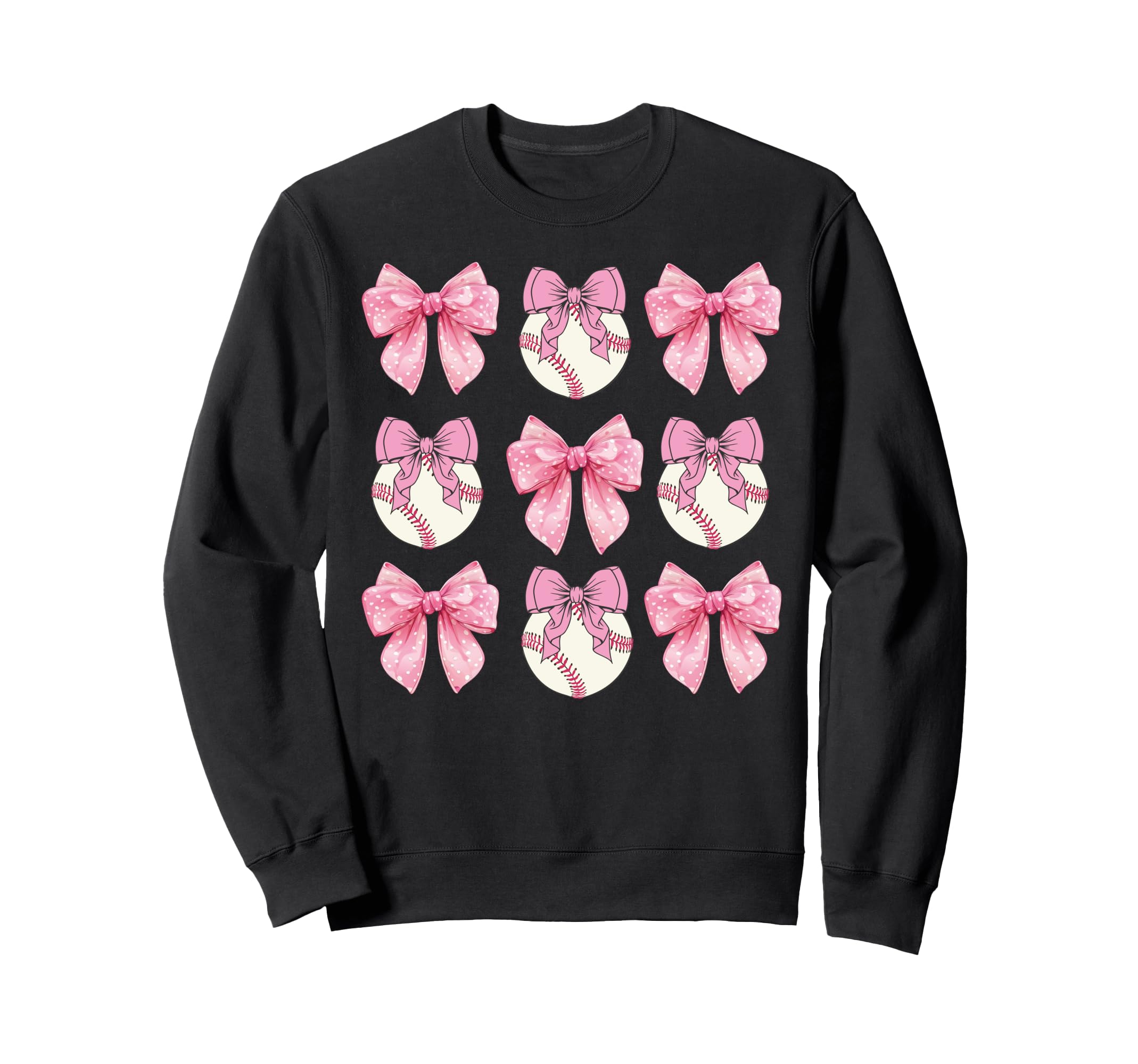 Baseball Coquette Bow Baseball Sweatshirt - Streetwear Style for Adults - T-Shirt, Sweatshirt, Hoodie