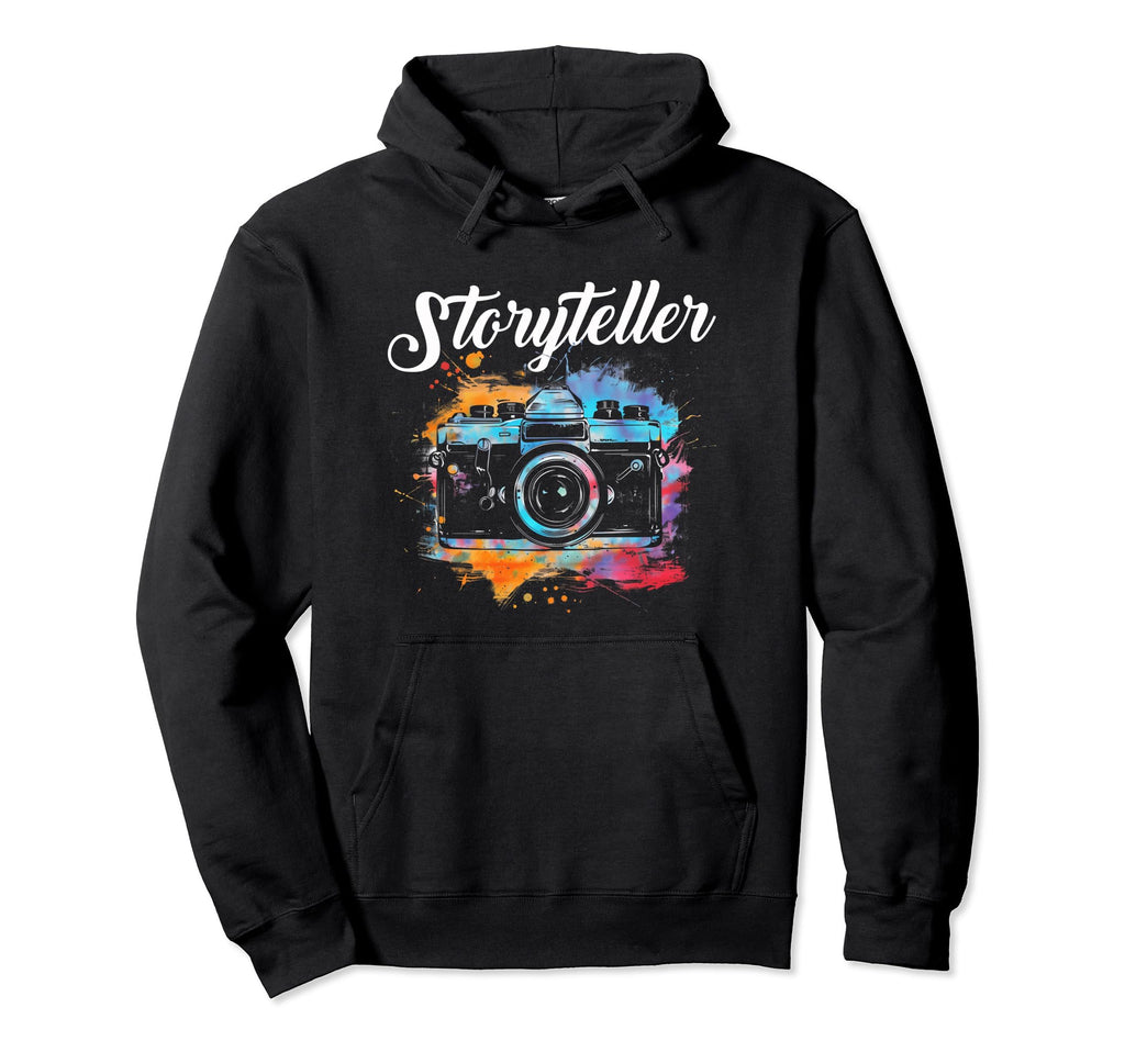 Photographer Storyteller Camera Hoodie - Fun Novelty Design for Adults - T-Shirt, Sweatshirt, Hoodie