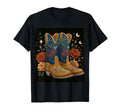 Cowboy Boots Galaxy Stars Floral Art T-Shirt - Fun Novelty Design Unisex - T-Shirt, Sweatshirt, Hoodie